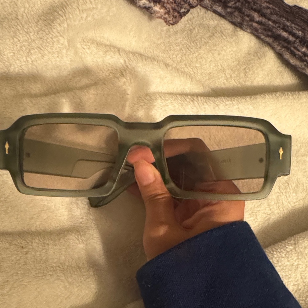 Green Rectangular Sunglasses